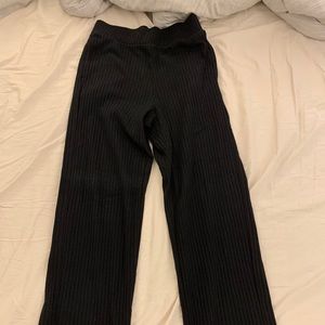 Uniqlo wide ribbed slit straight pant